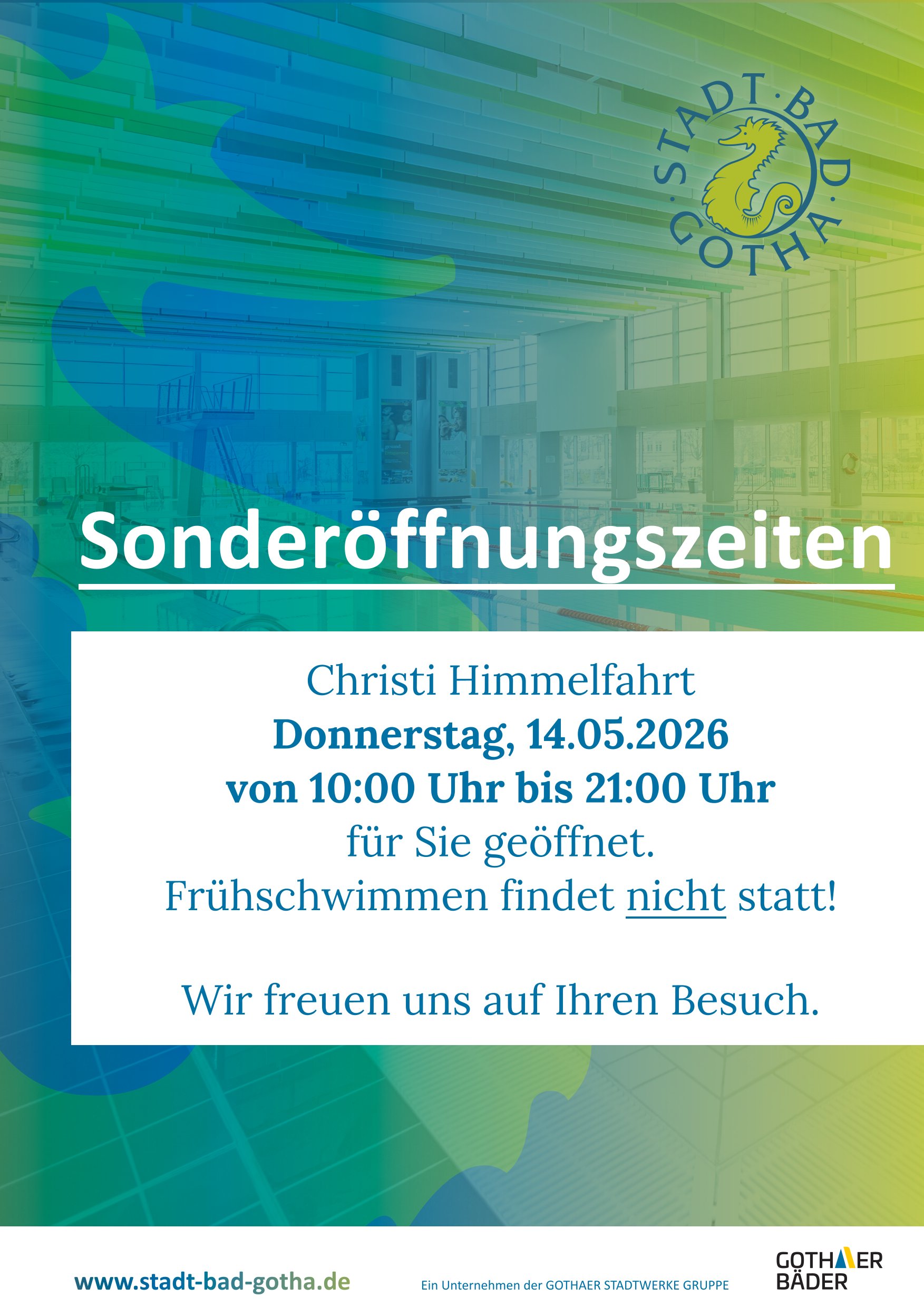 Öffnungszeiten Christi Himmelfahrt
